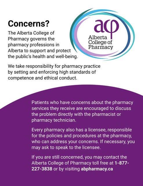 Patient concern poster